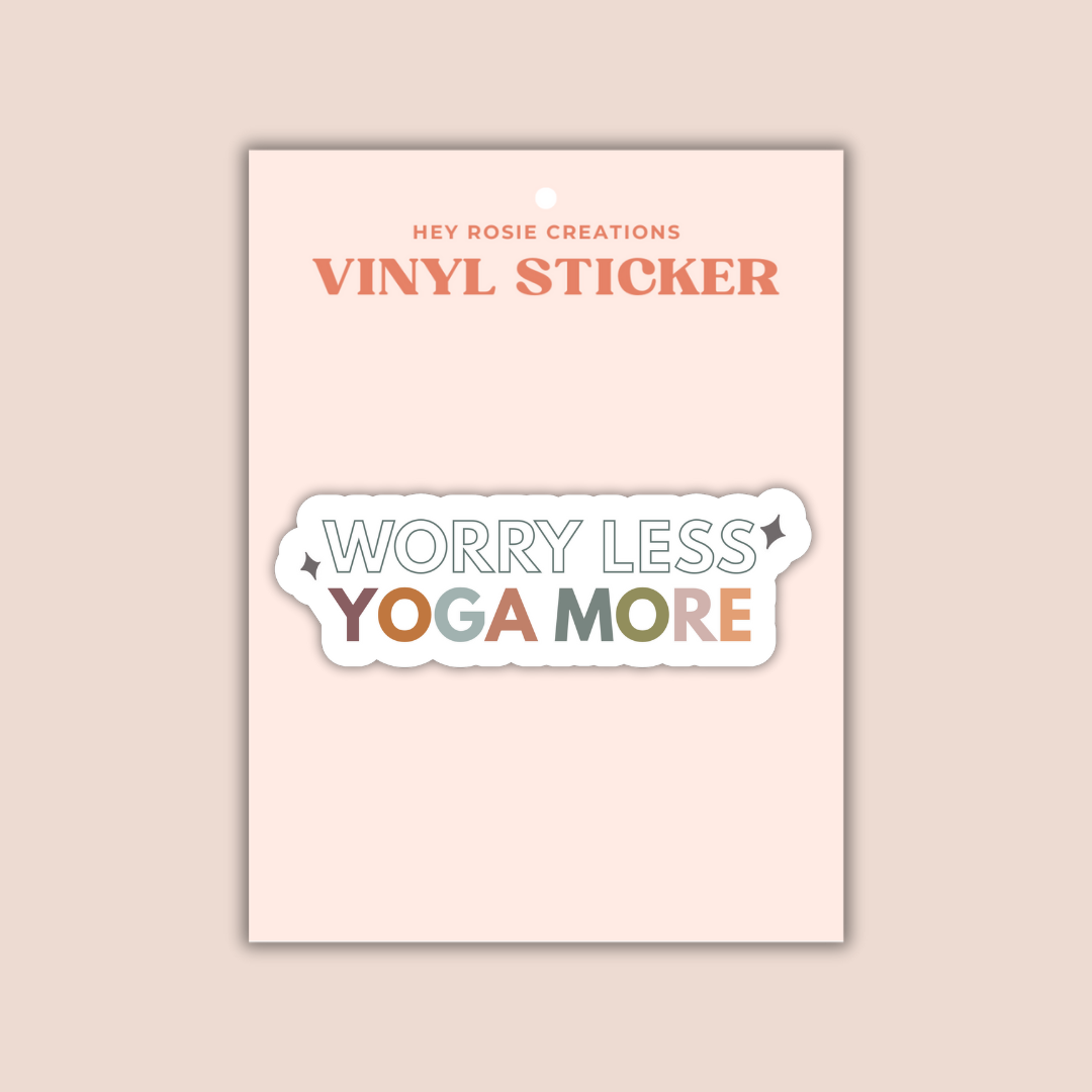 Worry Less Yoga More Sticker