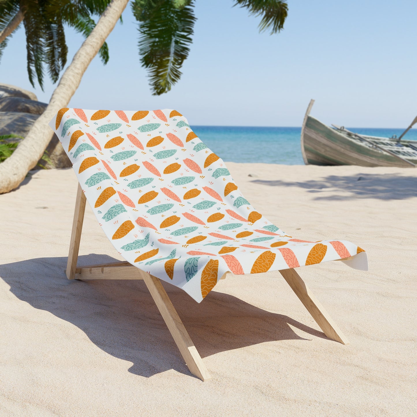 Surfboard Colorful Beach Towel