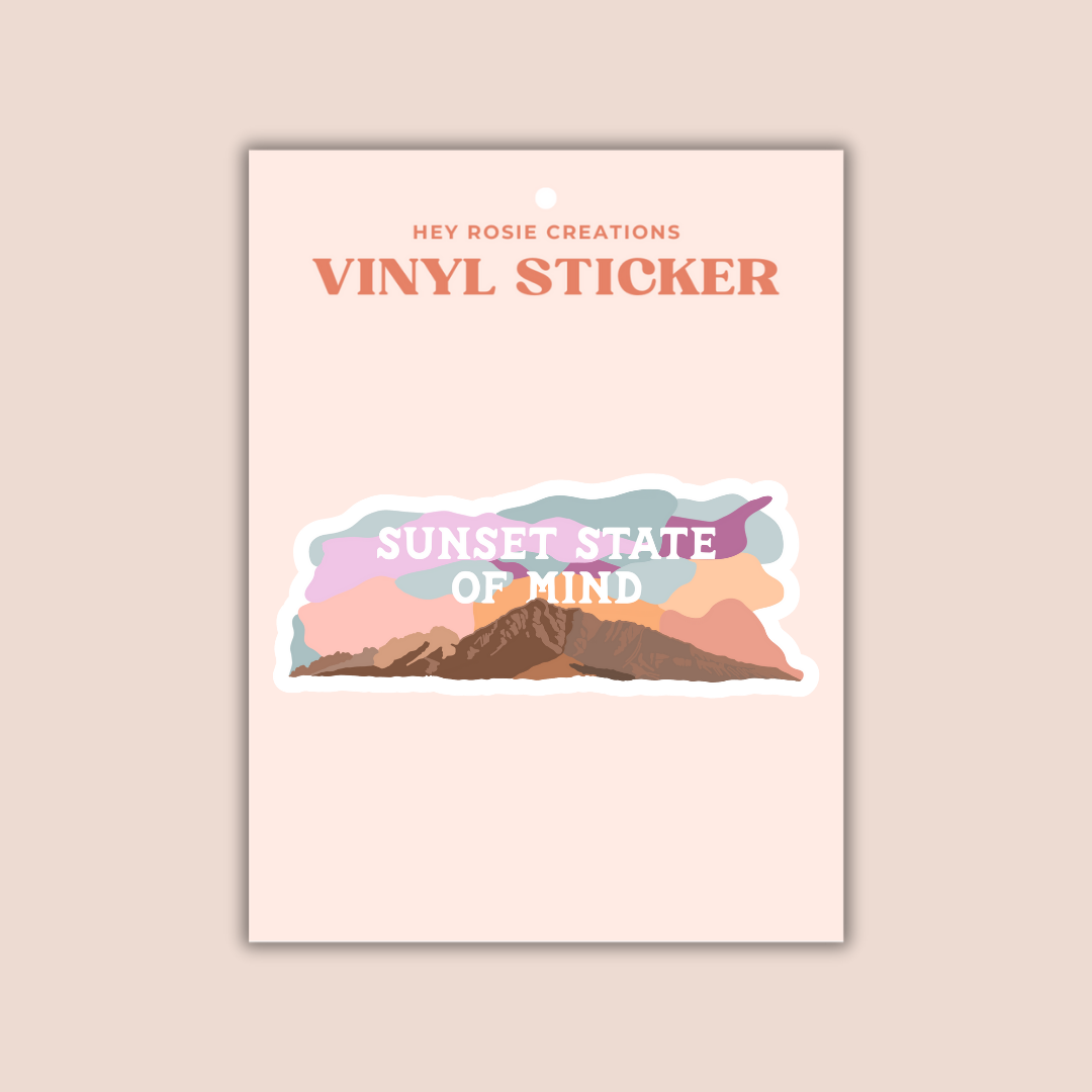 Sunset State of Mind Sticker