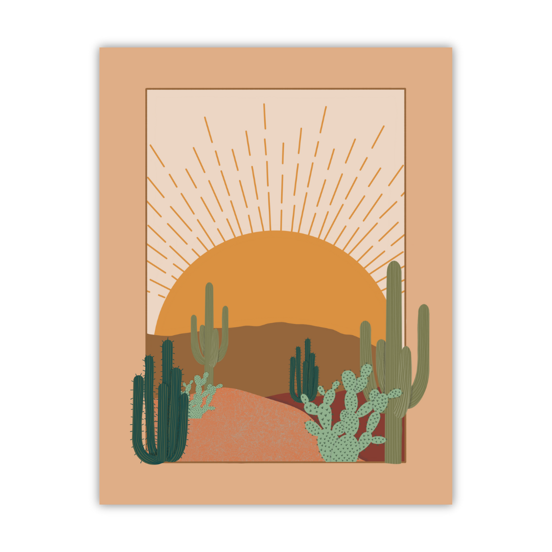 Desert Sunset 8.5x11 Print