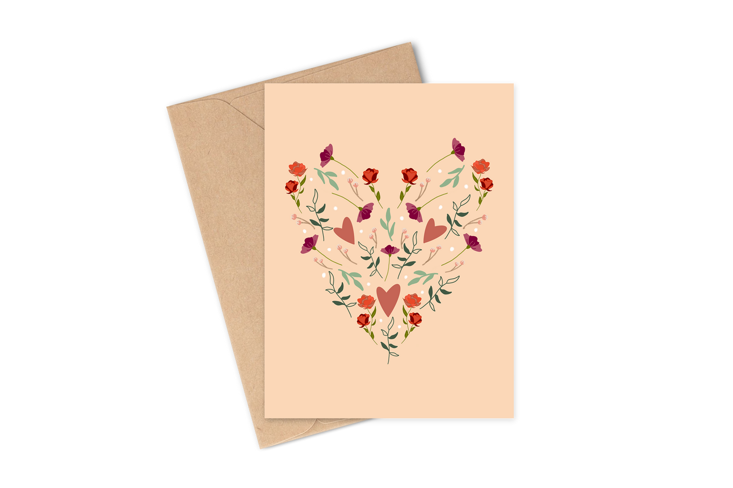 Flower Heart Card
