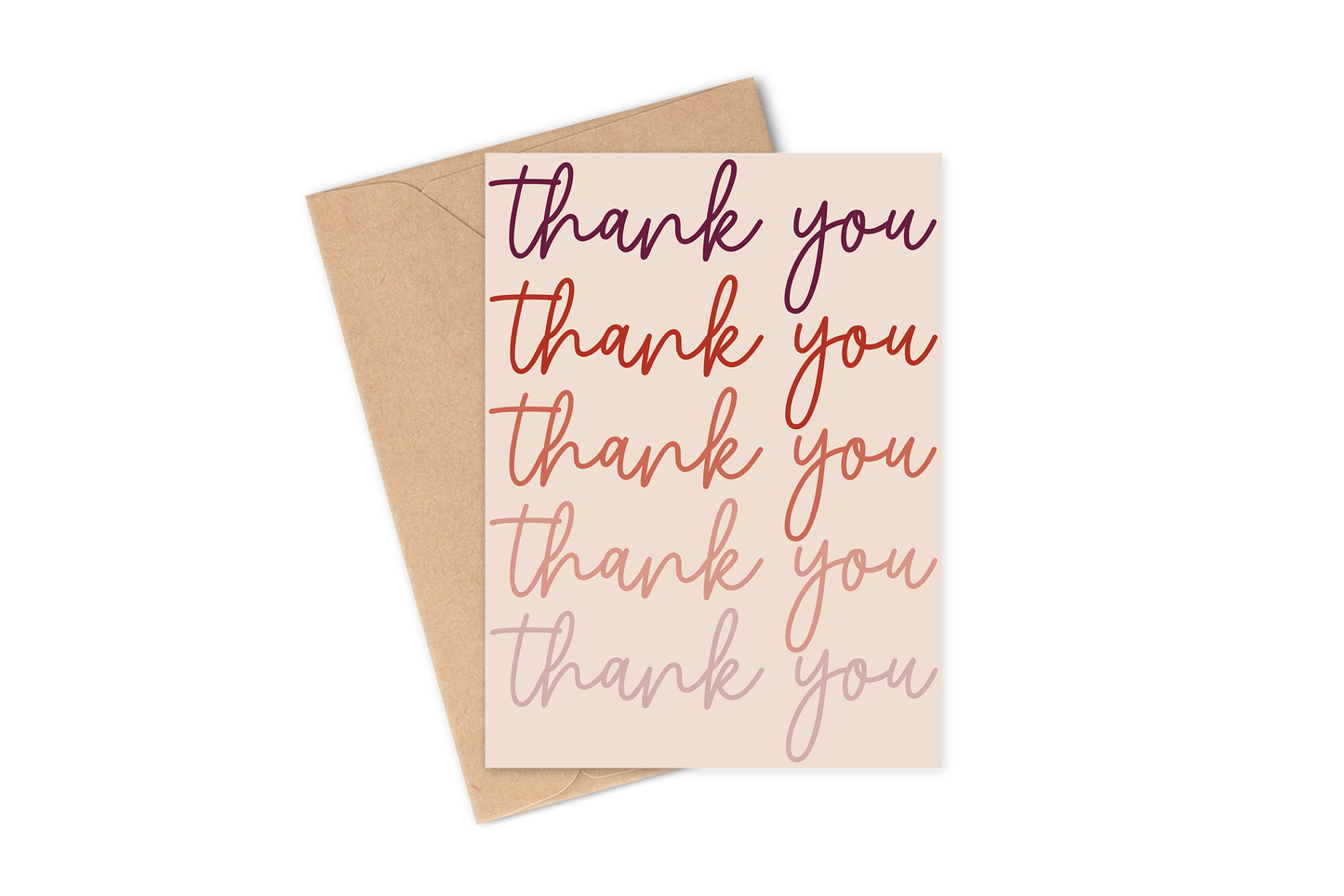 Ombre Thank you Card