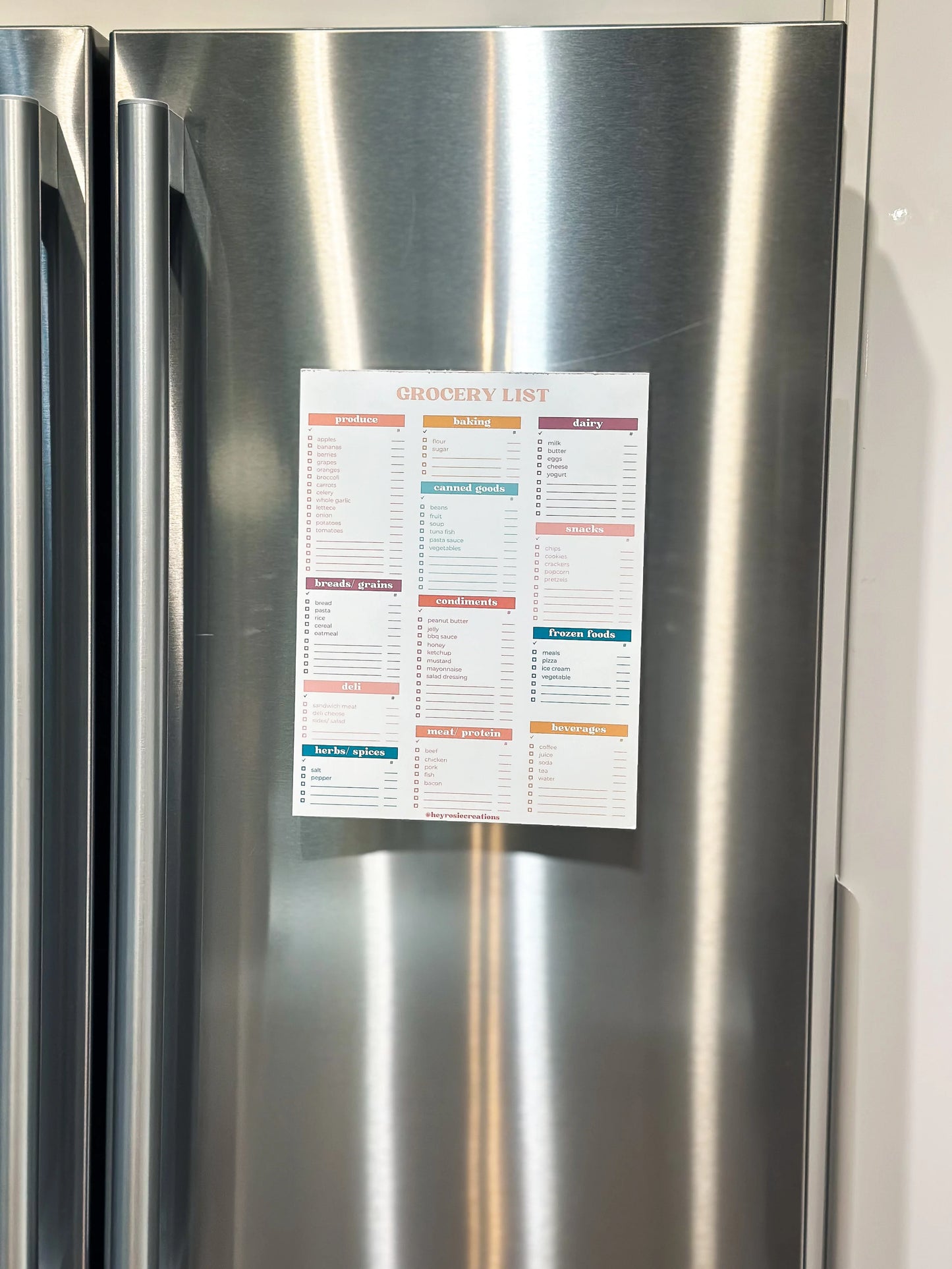 Grocery List Notepad