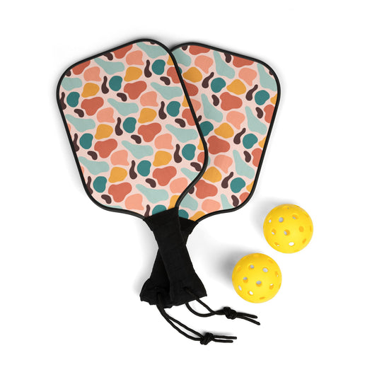 Colorful Abstract Pickleball Kit