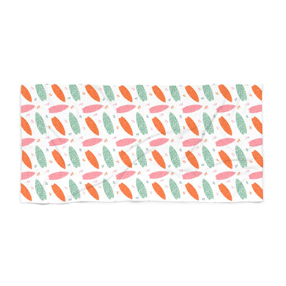 Pink Surfboard Colorful Beach Towel