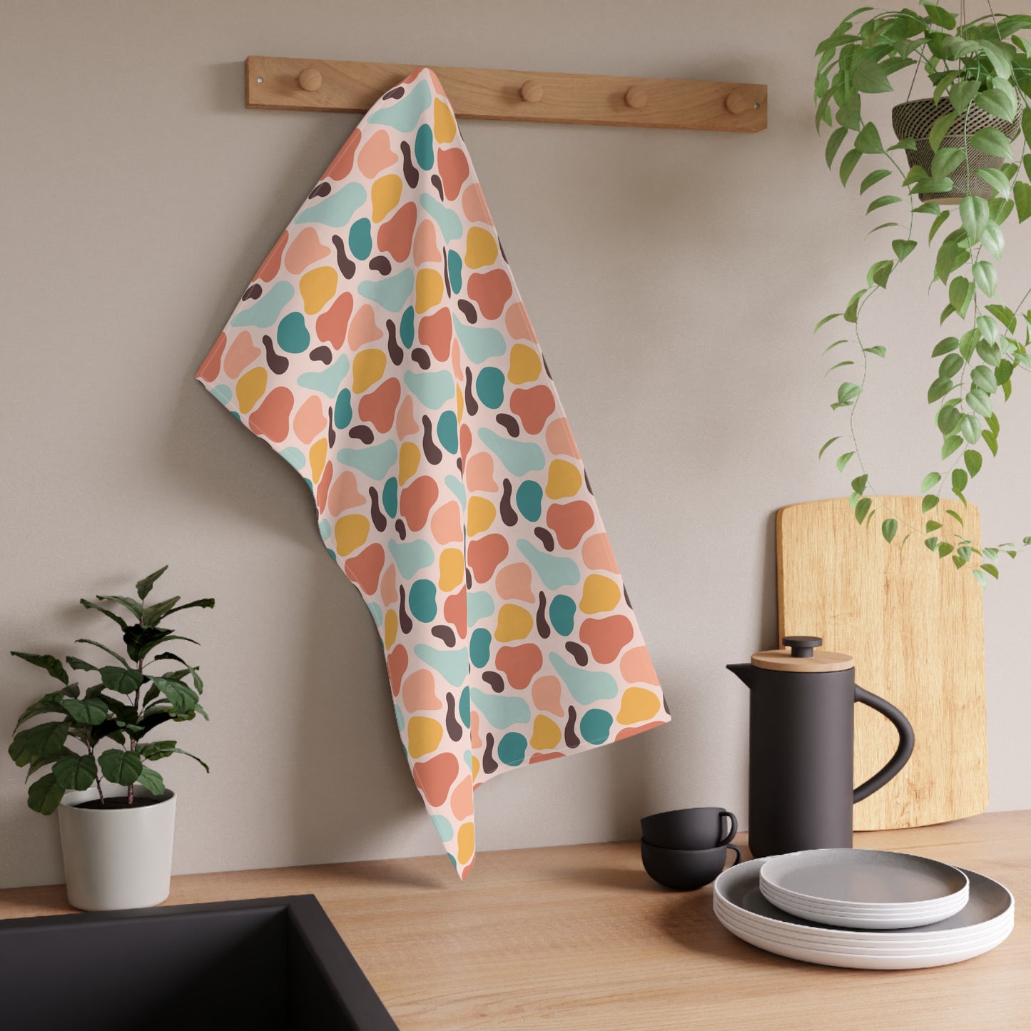 Colorful Abstract Organic Cotton Tea Towels